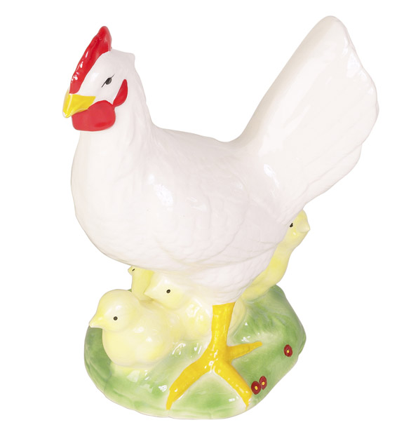 Vintage porcelain hen with chicks Vintage porcelain hen with chicks