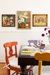colorful dining room