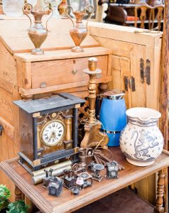 Antique electronics at an estate sale