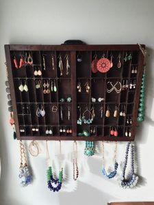 Jewelry in display case