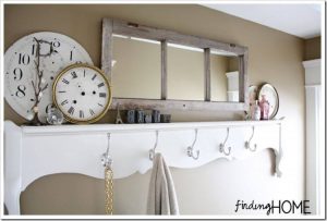 Window frame turned into a mirror