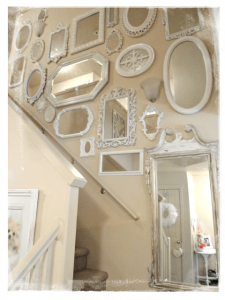 Mirrors framed in white