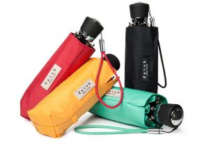 These small, compact umbrellas come in multiple solid colors and have a loop of the handle to put around your wrist.
