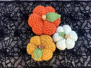 These faux pumpkins are hand-made and made in traditional pumpkins colors.