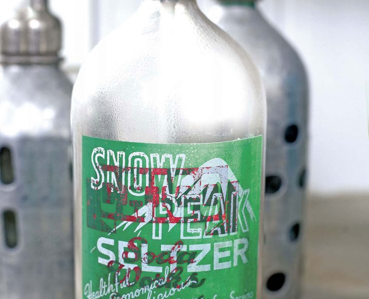 Vintage Snow Peak Seltzer Water Bottle