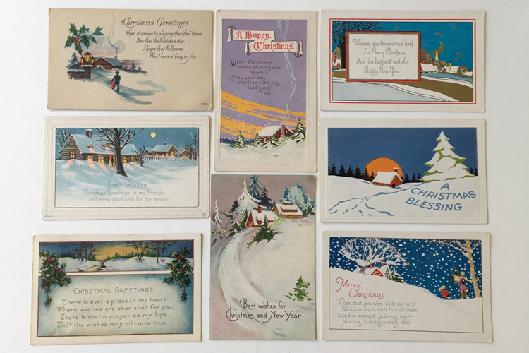 Decorate with Antique Holiday Postcards – Flea Market Finds: Home and ...
