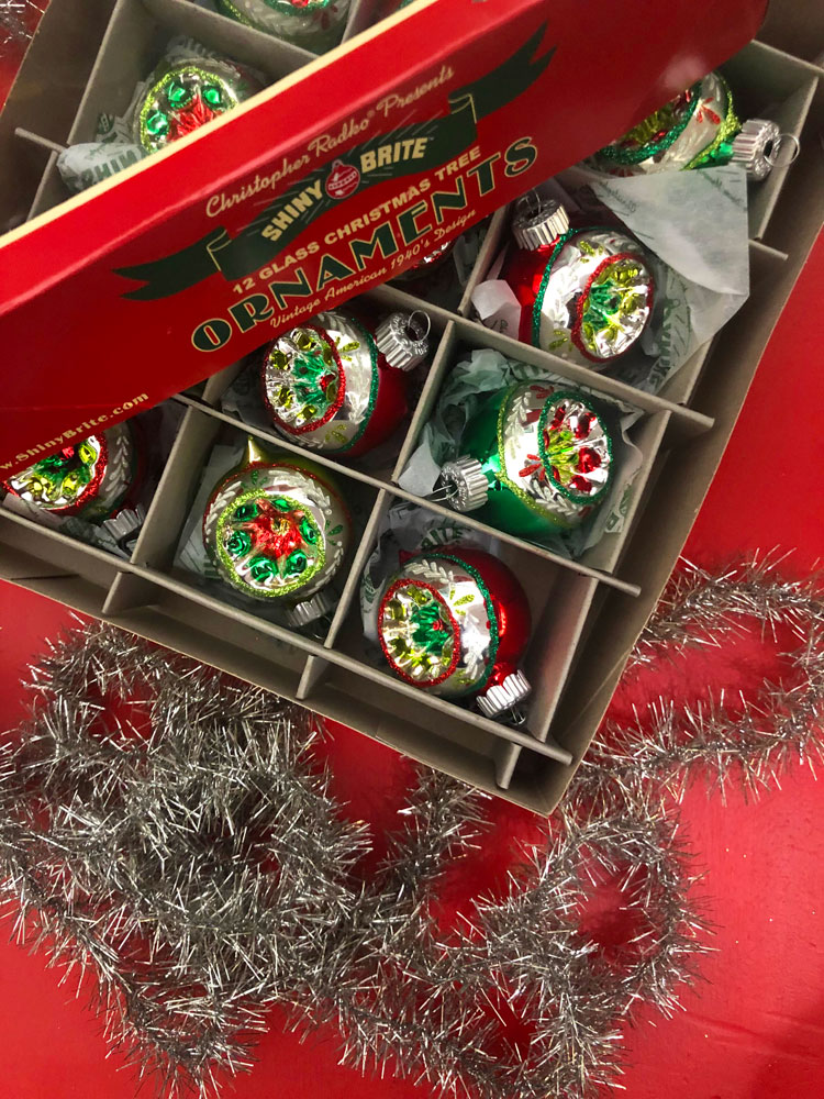 Christopher Radko Shiny Brite Holiday Splendor 1.75" Reflector Rounds Christmas Ornaments