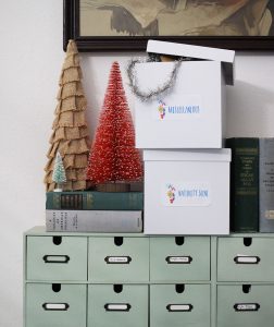 Storage boxes with printable labels