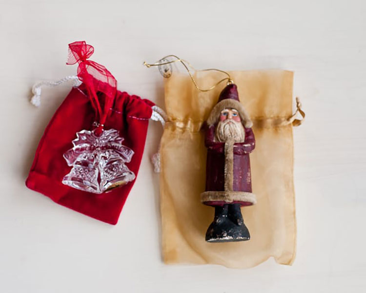 vintage ornaments with small baggies