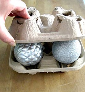 ornaments in a drink holder