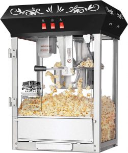 Mini movie theatre style popcorn maker that can sit on the counter, one of our 'gifts for him.'