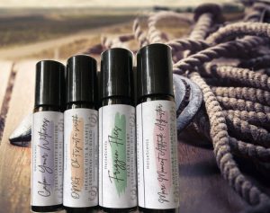 Four roller tubes, each with different essential oils to help horses calm down.