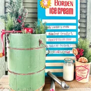 vintage holiday vignette with ice cream theme