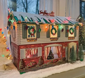 vintage house with bottlebrush tree